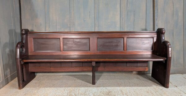 Gothic Victorian Dark Pine Church Chapel Pew Bench from St Oswalds Rugby