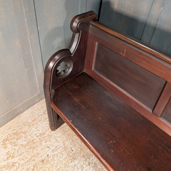 Gothic Victorian Dark Pine Church Chapel Pew Bench from St Oswalds Rugby