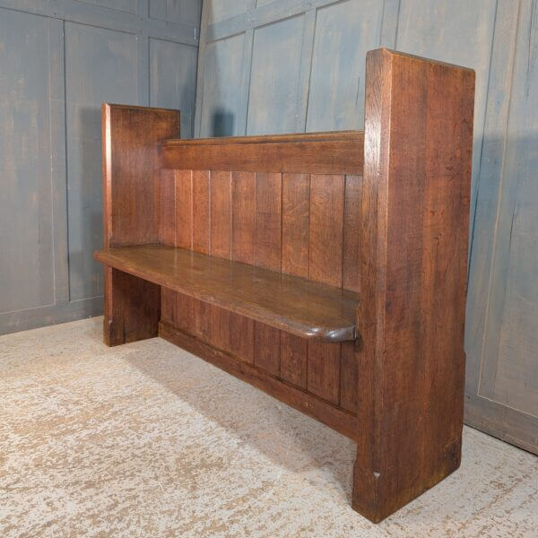 High Slab End 'SNUG' Original Oak Choir Pew Bench from Eastbourne