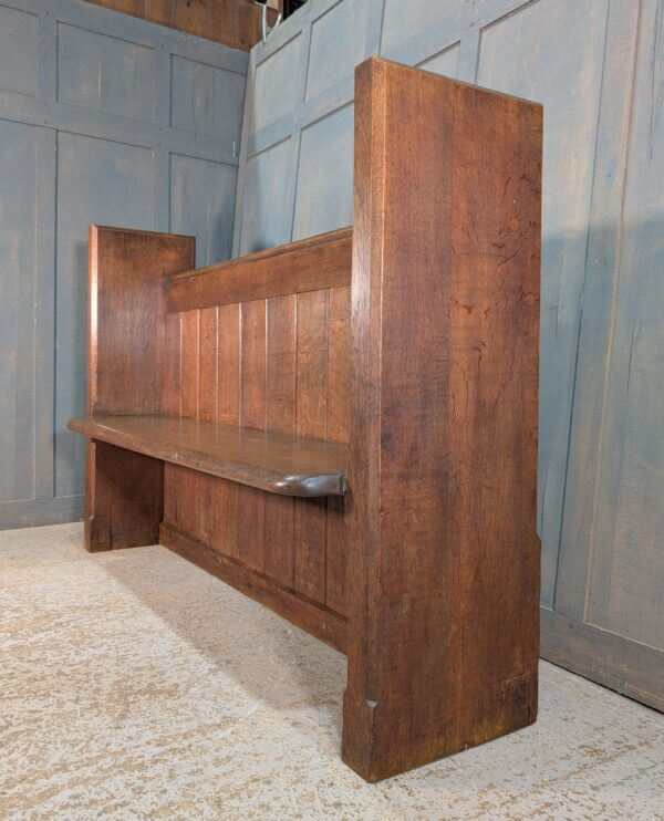 High Slab End 'SNUG' Original Oak Choir Pew Bench from Eastbourne