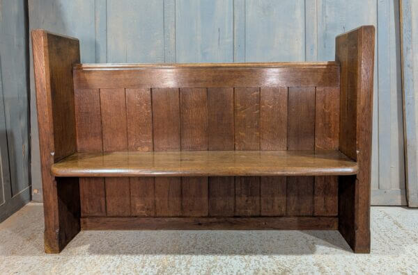 High Slab End 'SNUG' Original Oak Choir Pew Bench from Eastbourne