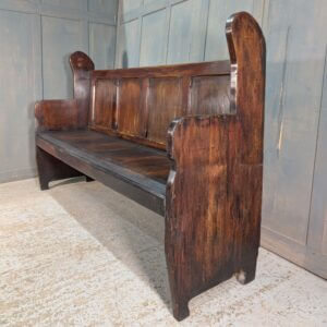 Long Oak & Ply Settle Bench with T&G Seat