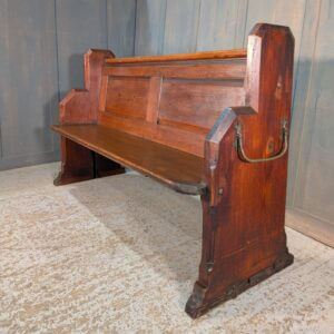 Panel Back Attractive Elbow End Victorian Church Pew Benches from Bearwood Birmingham