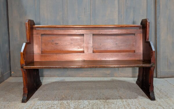 Panel Back Attractive Elbow End Victorian Church Pew Benches from Bearwood Birmingham