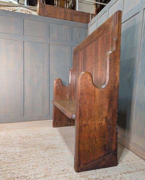 Unusual Massive Oak Original Choir Pew from St Michael & All Angels Eastbourne