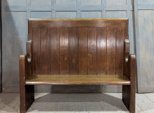 Unusual Massive Oak Original Choir Pew from St Michael & All Angels Eastbourne