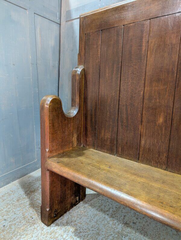 Unusual Massive Oak Original Choir Pew from St Michael & All Angels Eastbourne