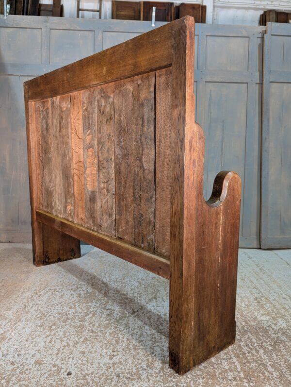 Unusual Massive Oak Original Choir Pew from St Michael & All Angels Eastbourne