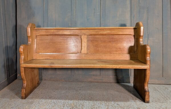 Pure Classic Pale Oak Shaped End Church Pews Benches from St Oswalds Rugby