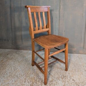 Rare All-Oak Heavy Slatback Church Chapel Chairs from St Augustine's Thorpe Bay