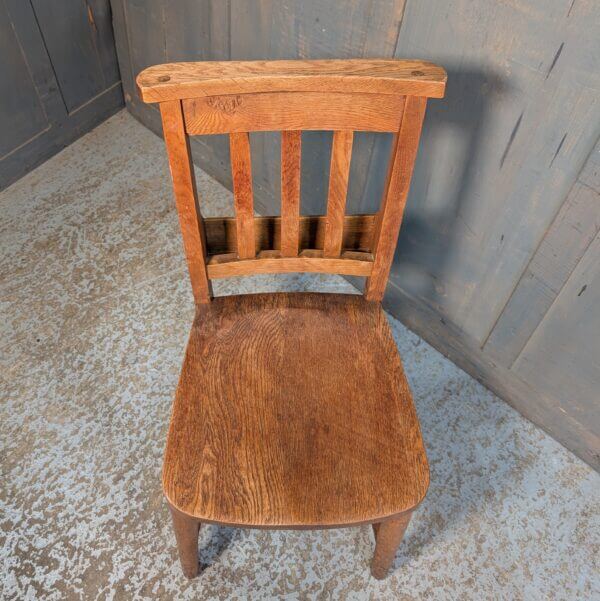 Rare All-Oak Heavy Slatback Church Chapel Chairs from St Augustine's Thorpe Bay