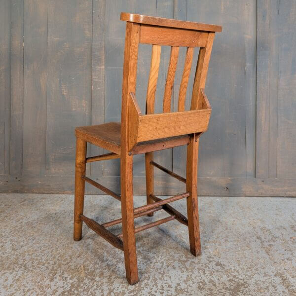 Rare All-Oak Heavy Slatback Church Chapel Chairs from St Augustine's Thorpe Bay