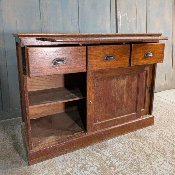 1920's Vintage Oak Office Drawer & Bookcase Unit from Holy Trinity Clapham