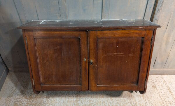 1920's Vintage Oak Vestry Wall Cupboard Bookcase from Holy Trinity Clapham