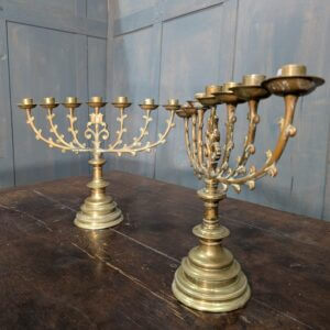 Vintage Menorah Brass Candelabra