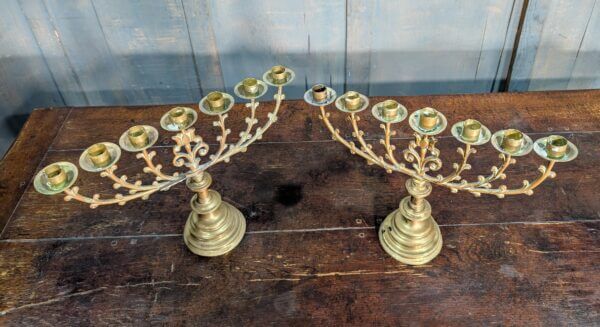 Vintage Menorah Brass Candelabra