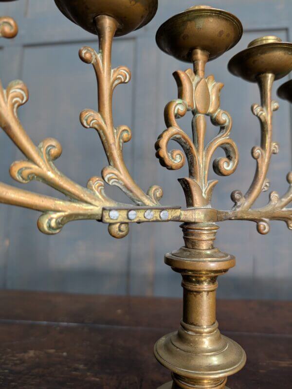 Vintage Menorah Brass Candelabra