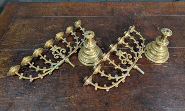 Vintage Menorah Brass Candelabra