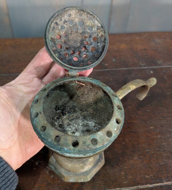 Unusual Well-Used Hand Held Table Censer Thurible Incense Burner from Midhurst Parish Church