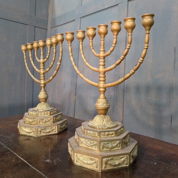 Striking Ornate & Heavy Menorah Judacea