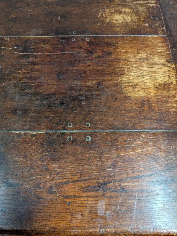 18th Century Style Rectangular Oak Refectory Dining Table with Inset Legs