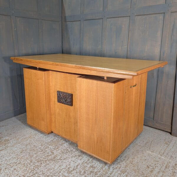 Post War Oak Church Altar Communion Table With Lots Of Storage