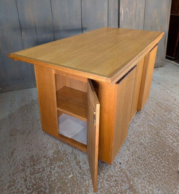 Post War Oak Church Altar Communion Table With Lots Of Storage