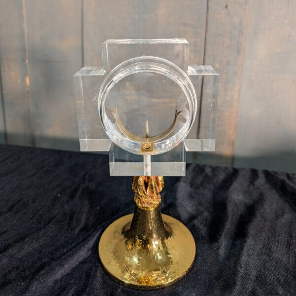 Modern Perspex & Gilt Brass Monstrance with Fishes