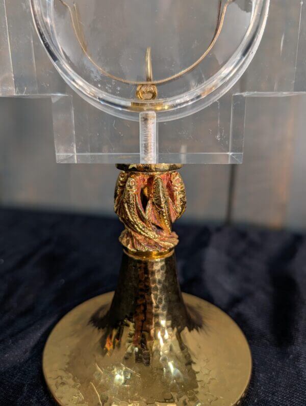 Modern Perspex & Gilt Brass Monstrance with Fishes