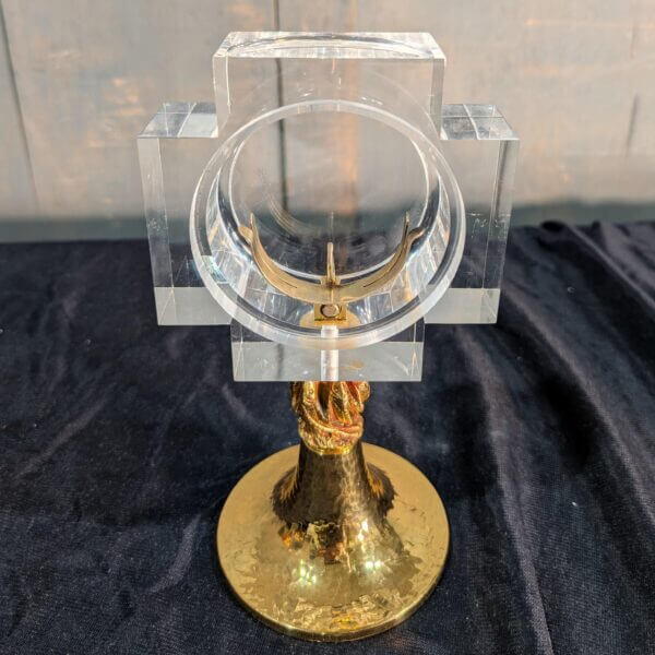 Modern Perspex & Gilt Brass Monstrance with Fishes