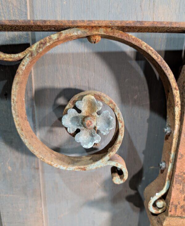 Four Heavy Rusty Victorian Altar Rail Upstands from a Welsh Church