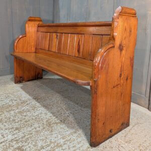 Birmingham 1900's Pitch Pine Church Bench Pew from St John's Church Sparkhill