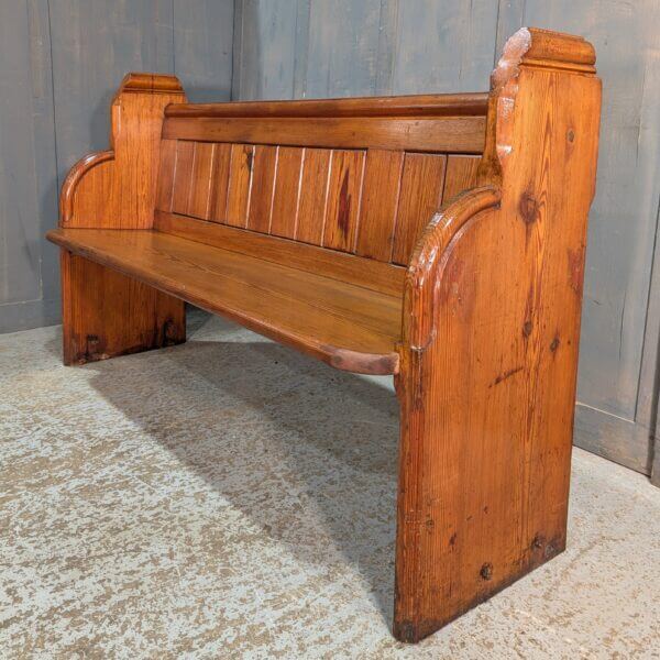 Birmingham 1900's Pitch Pine Church Bench Pew from St John's Church Sparkhill