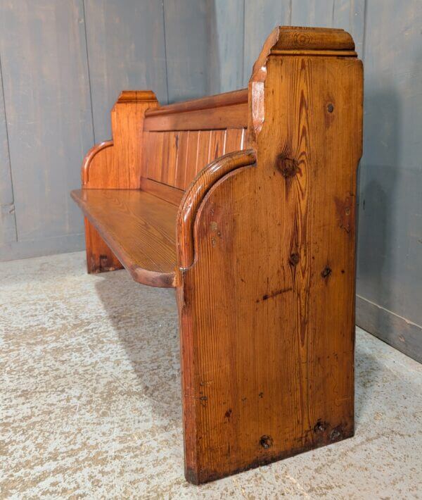 Birmingham 1900's Pitch Pine Church Bench Pew from St John's Church Sparkhill