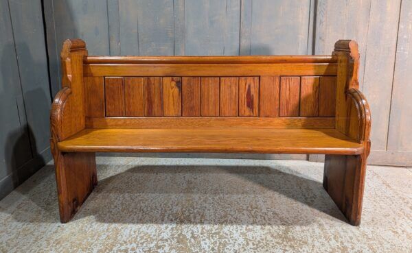 Birmingham 1900's Pitch Pine Church Bench Pew from St John's Church Sparkhill