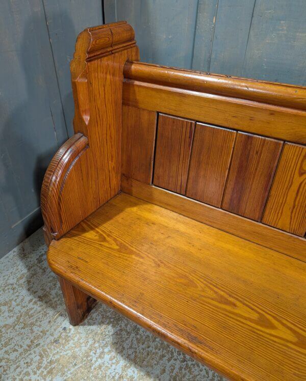 Birmingham 1900's Pitch Pine Church Bench Pew from St John's Church Sparkhill