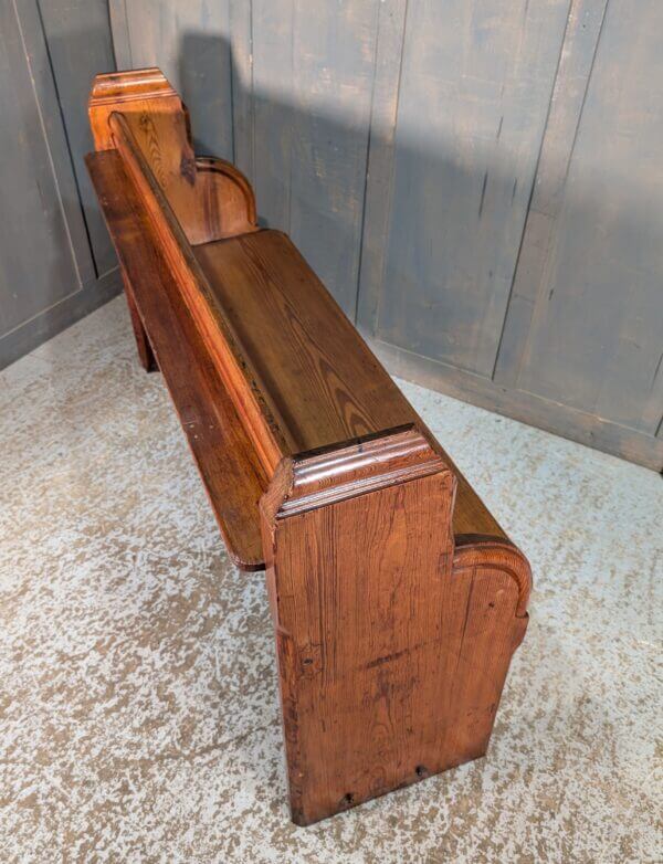 Birmingham 1900's Pitch Pine Church Bench Pew from St John's Church Sparkhill