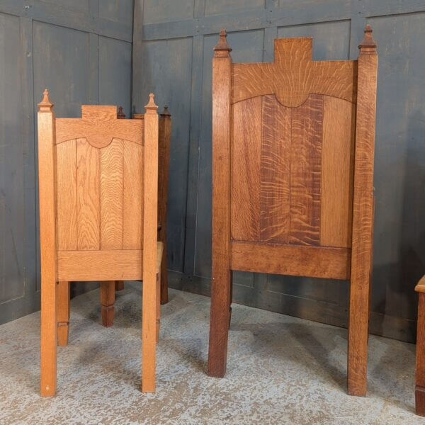 1927 Vintage Late Gothic Oak Ministers Chairs from Christ Church Stanley