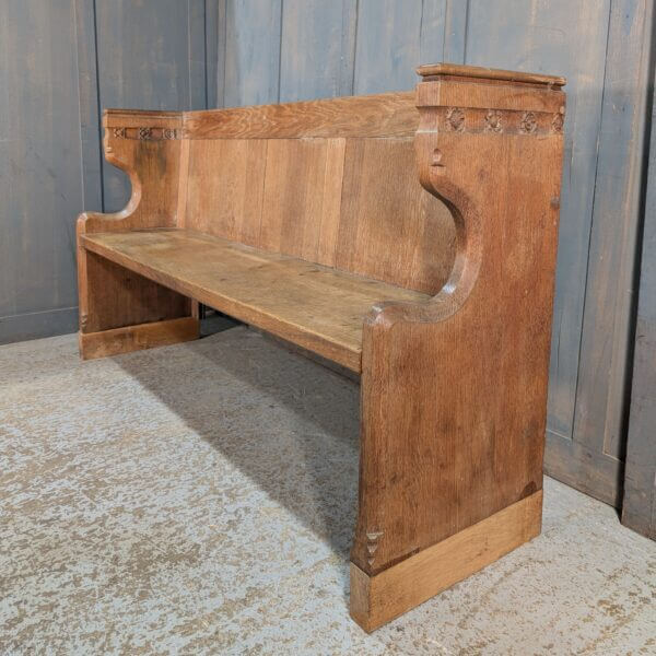 Carved Antique Oak Choir Pew from All Saints Nettleham