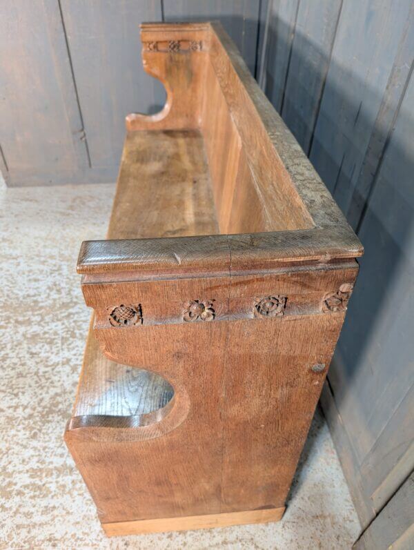 Carved Antique Oak Choir Pew from All Saints Nettleham