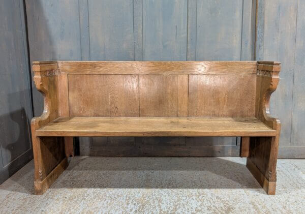 Carved Antique Oak Choir Pew from All Saints Nettleham