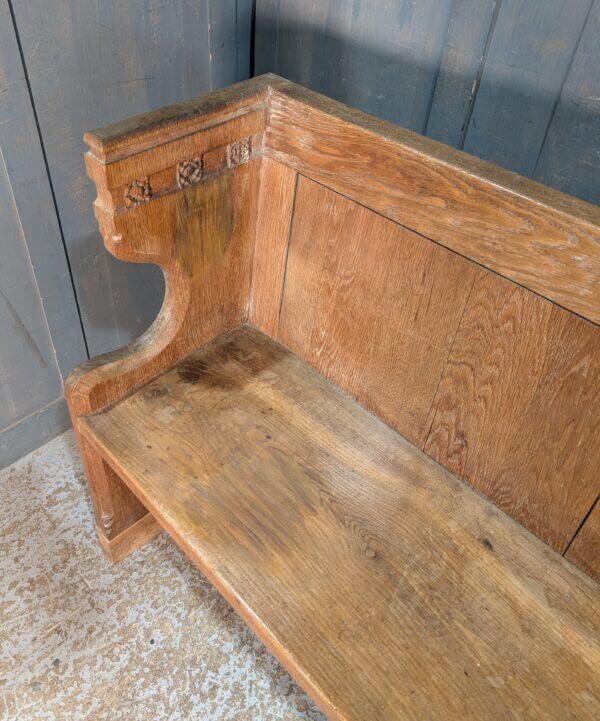 Carved Antique Oak Choir Pew from All Saints Nettleham