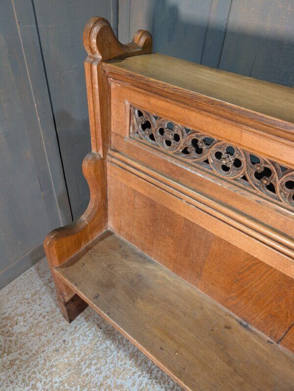 Imposing High Back Gothic Oak Choir Pew from All Saints Nettleham