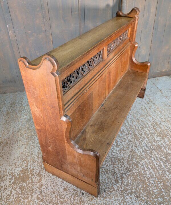 Imposing High Back Gothic Oak Choir Pew from All Saints Nettleham