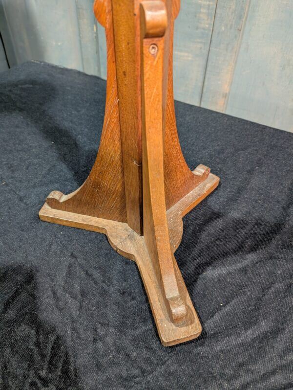 Oak & Brass Larger Church Candle Stand