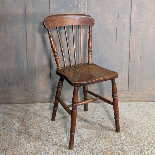 Victorian Elm & Beech Kitchen Style Stick Back Church Chairs