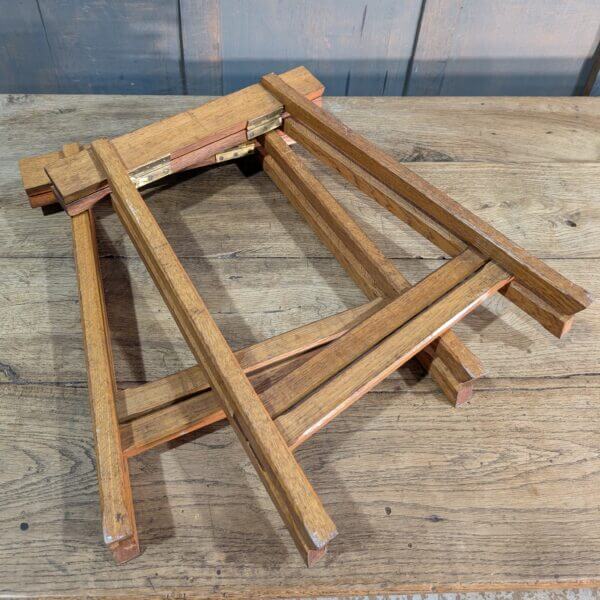 Pair of Small Folding Oak Coffin Stands