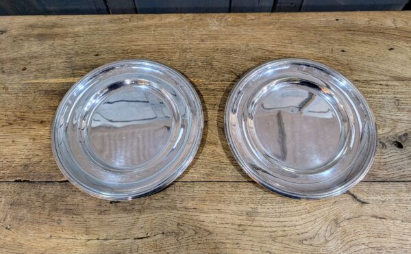 Pair of Vintage Silver Plate Communion Plates