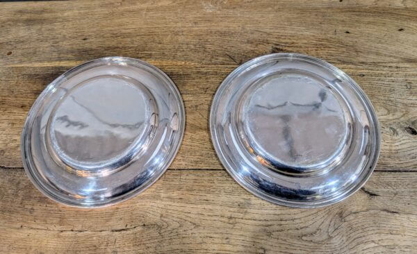 Pair of Vintage Silver Plate Communion Plates