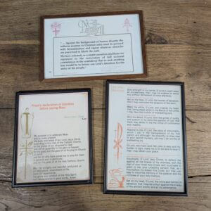 Three Sacristy Cards from a Catholic Church